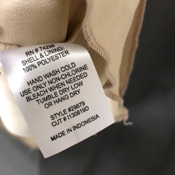 Small, Short flutter sleeve Tan Dress - Picture 2 of 6